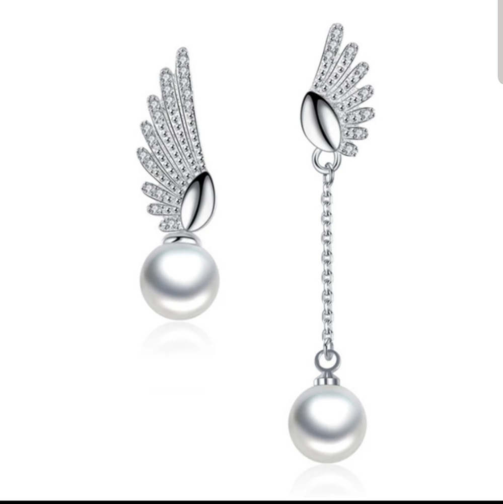 ❤️❤️❤️NEW 925 sterling silver earrings with Ángel wings